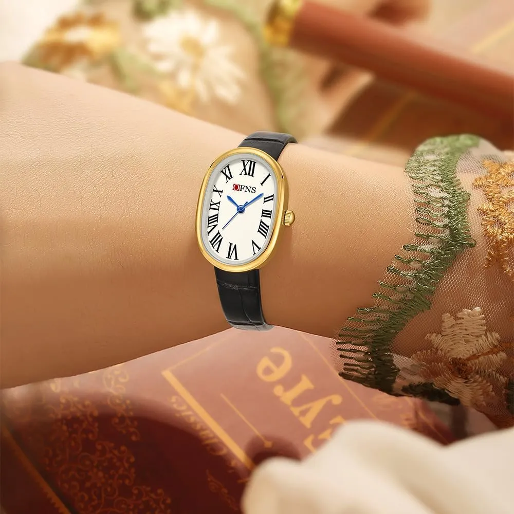 Roman Scale Modern Minimalist Design Ladies Dress Watch Vintage Stainless Steel Bracelet Watch FANMIS Elegant Women Oval-Shaped Bracelet monopoly toe wavy surround uncle Watch 