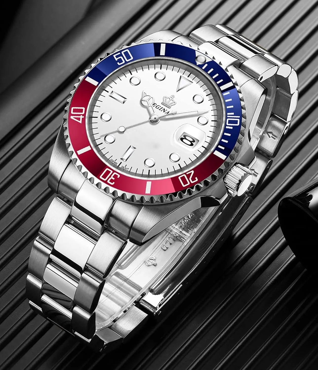 Rotatable Bezel Calendar Sport Luminous Business Quartz Waterproof Stainless Steel Watches uncritical temper soccer scrub subterranean FANMIS Mens Luxury 