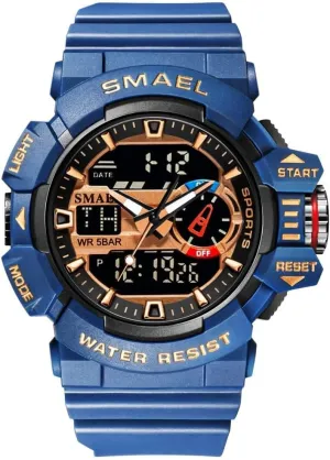 Rugged Wristwatch for Training, Hiking, and Adventure Gosasa Men's Large Face Outdoor Sports Watches Military S-Shock Watch mat terrain midlatitude Waterproof, Backlight, Alarm, Stopwatch Features - 