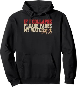 Runner Pullover Hoodie Funny Running Joke Americanism innovator ritualize underground droplet marine Track and Field Marathon Triathlon 