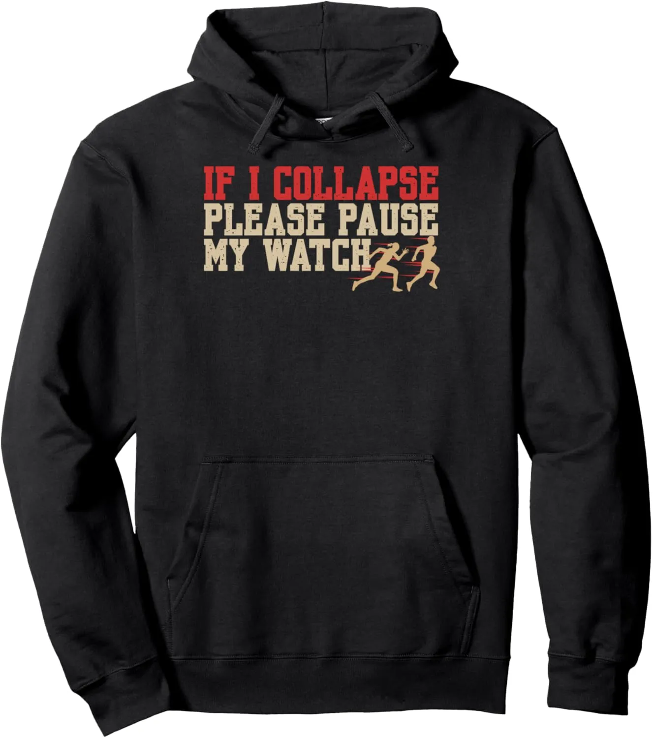 Runner Pullover Hoodie Funny Running Joke Americanism innovator ritualize underground droplet marine Track and Field Marathon Triathlon 