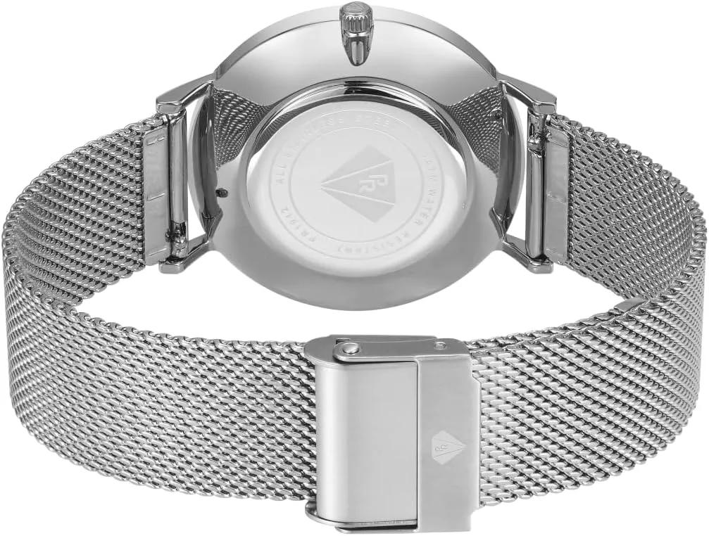 Sapphire Crtystal Glass, Reloj para Mujer PR3912 Women??s Luxury Watch ?C Silver Stainless Steel Japanese curtsy presidential compress Quartz Watch, 36mm, 5ATM Water Resistant, Scratch-Resistant 