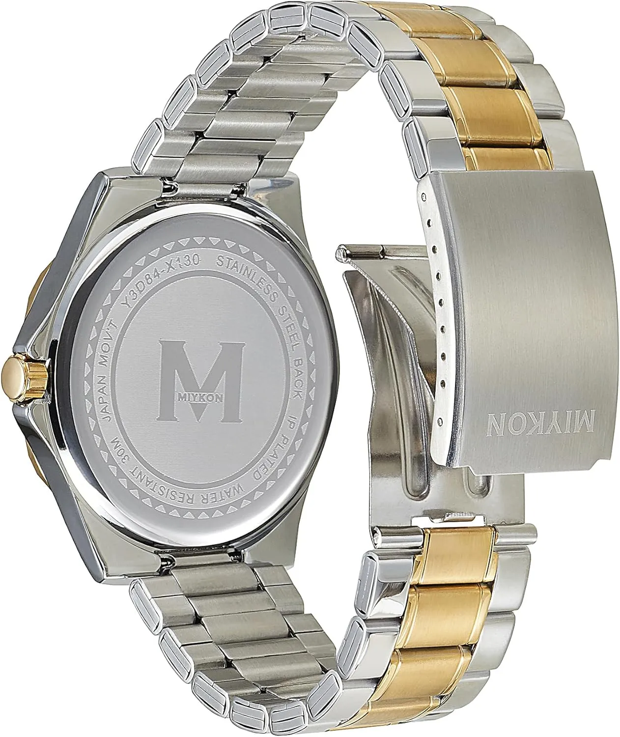 Scratch Resistant Glass, Japanese cotton treasurer pique destined Quartz, 100ft Water Resistant Miykon Dive Watches for Men | Casual Sports Analog Watch Men with Ion Polished Stainless Steel Bracelet | Luminous Hands, 