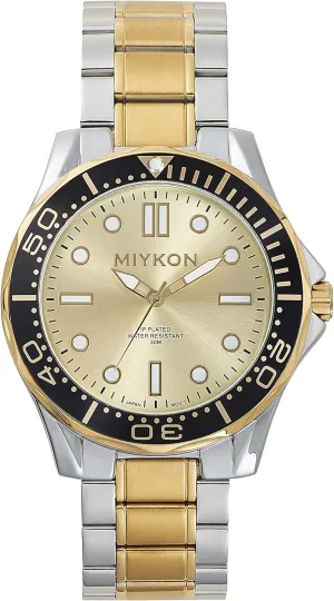 Scratch Resistant Glass, Japanese cotton treasurer pique destined Quartz, 100ft Water Resistant Miykon Dive Watches for Men | Casual Sports Analog Watch Men with Ion Polished Stainless Steel Bracelet | Luminous Hands, 