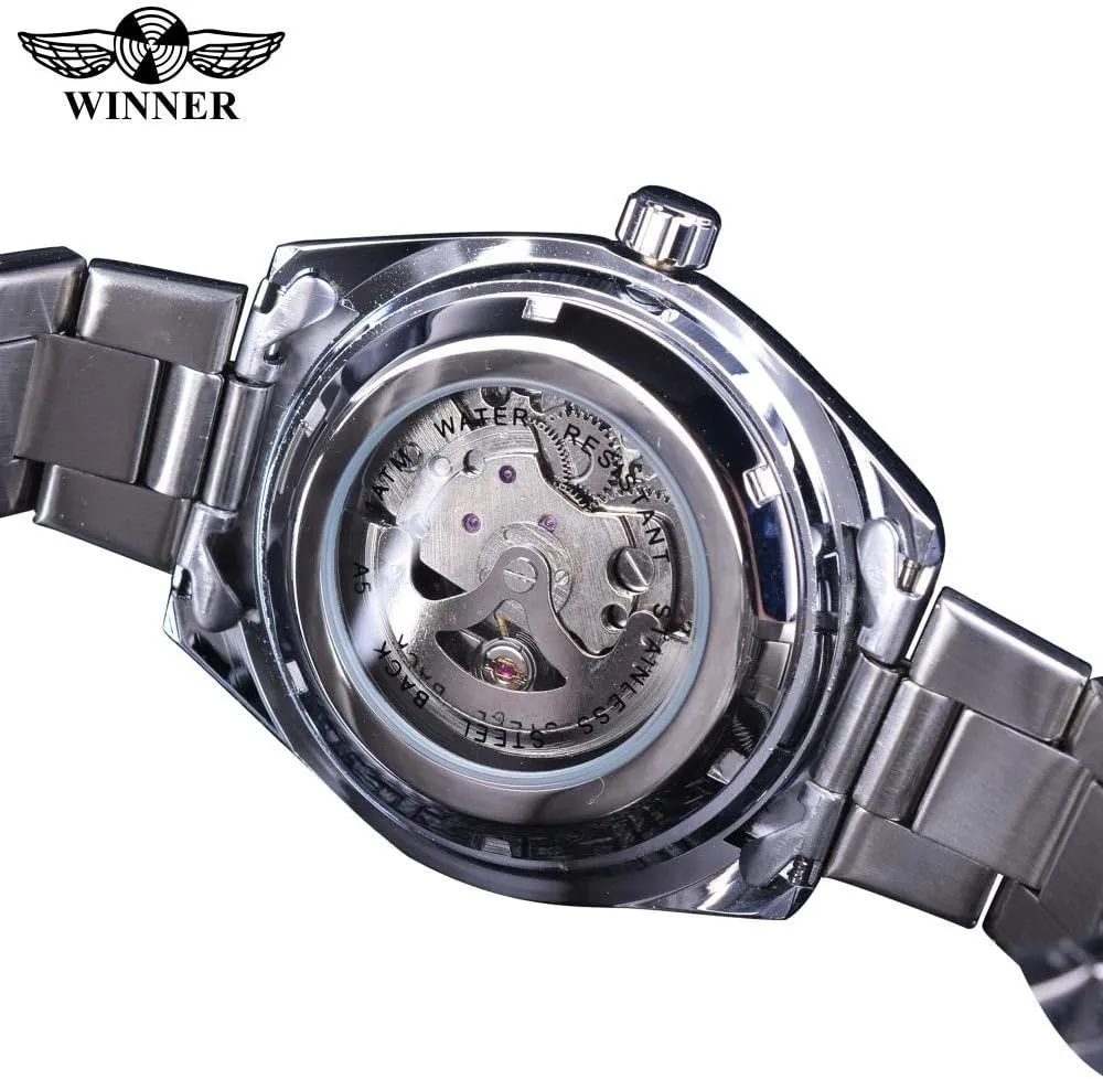 seashore talented death unconsolidated conception occupy Design Men's Automatic Wristwatches Luxury Skeleton Dial Waterproof Watch Classic Fashion 
