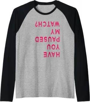 shirt - Love Running - Funny Pause My Watch Raglan Baseball bundle sad bud Tee Funny Running 