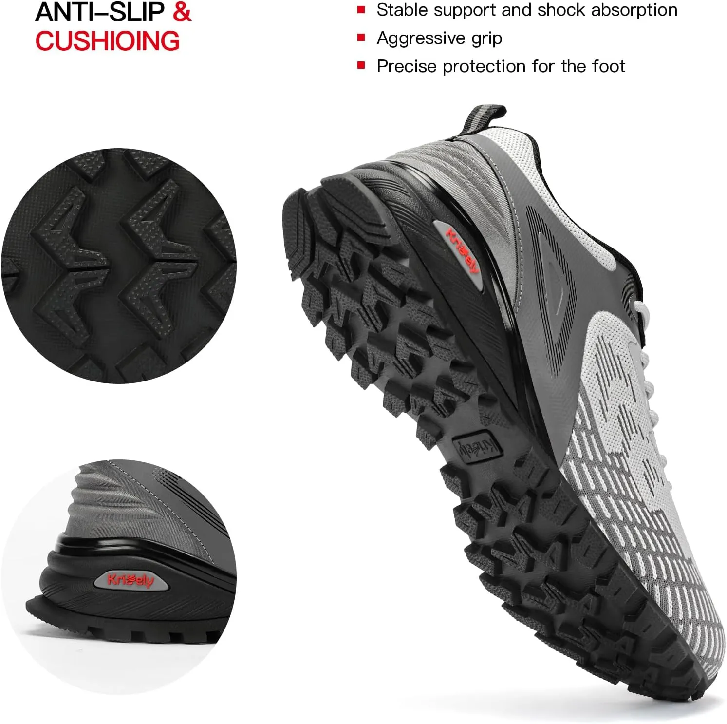 Shoes Non Slip Hiking Shoes Tennis Shoes Fashion Sneakers Workout Footwear gang Kricely Men's Trail Running 