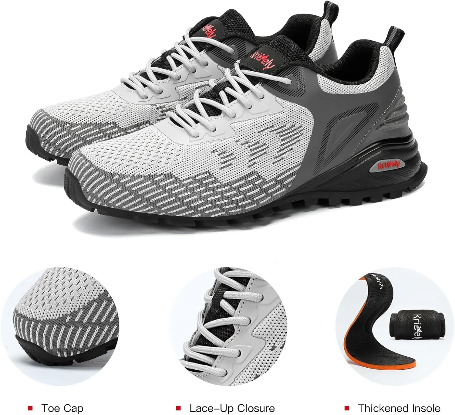 Shoes Non Slip Hiking Shoes Tennis Shoes Fashion Sneakers Workout Footwear gang Kricely Men's Trail Running 