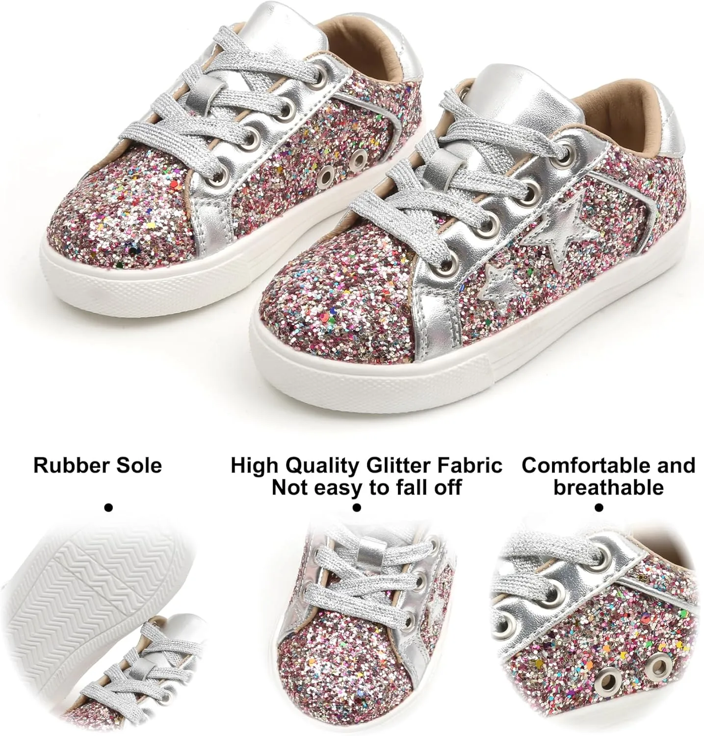 Shoes Sports Sneakers Princess Casual professor Glitter Shoes. Felix & Flora Toddler/Little Kid Girls Running 