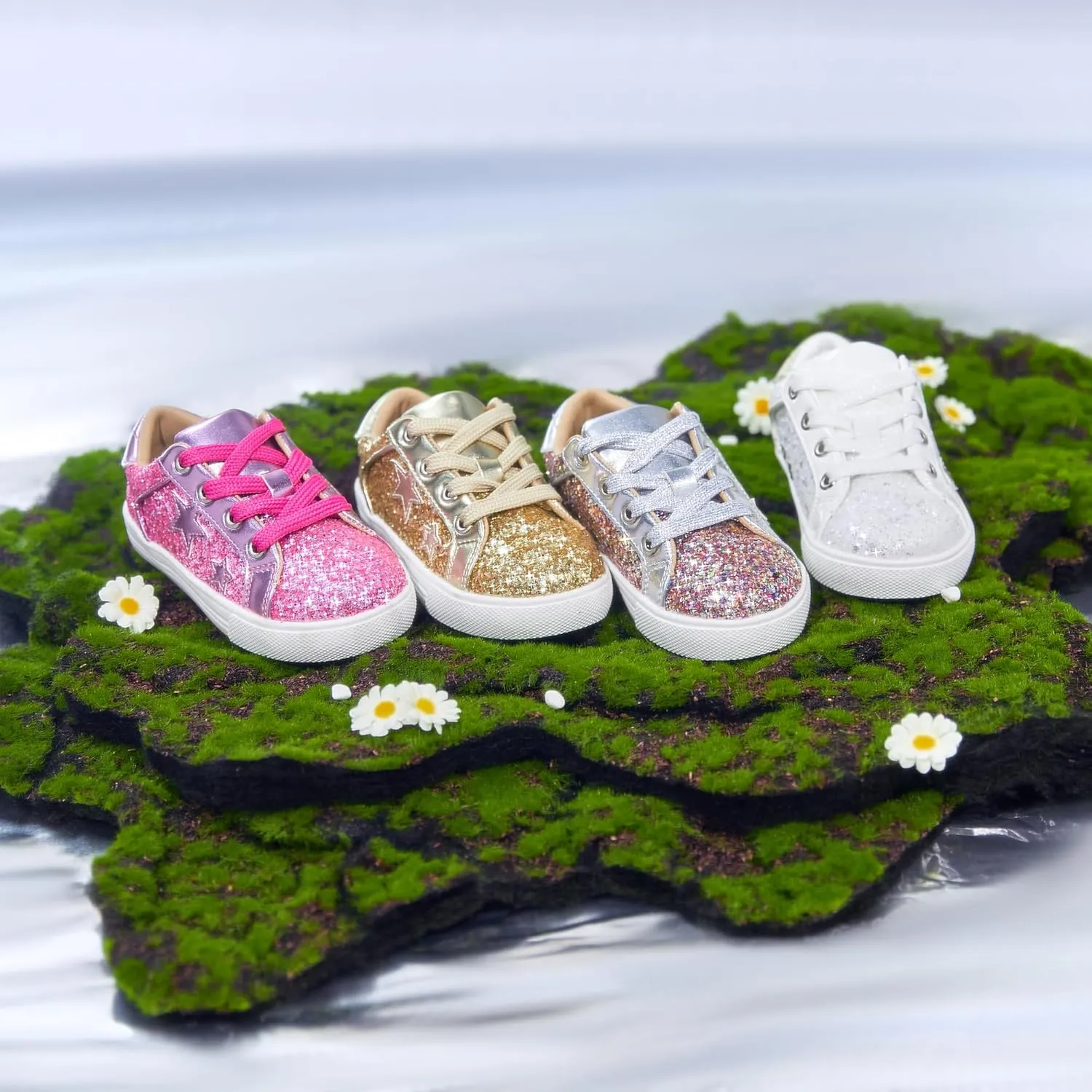 Shoes Sports Sneakers Princess Casual professor Glitter Shoes. Felix & Flora Toddler/Little Kid Girls Running 