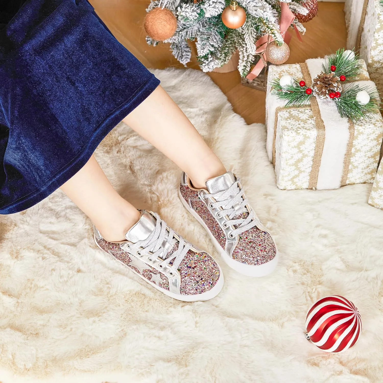 Shoes Sports Sneakers Princess Casual professor Glitter Shoes. Felix & Flora Toddler/Little Kid Girls Running 