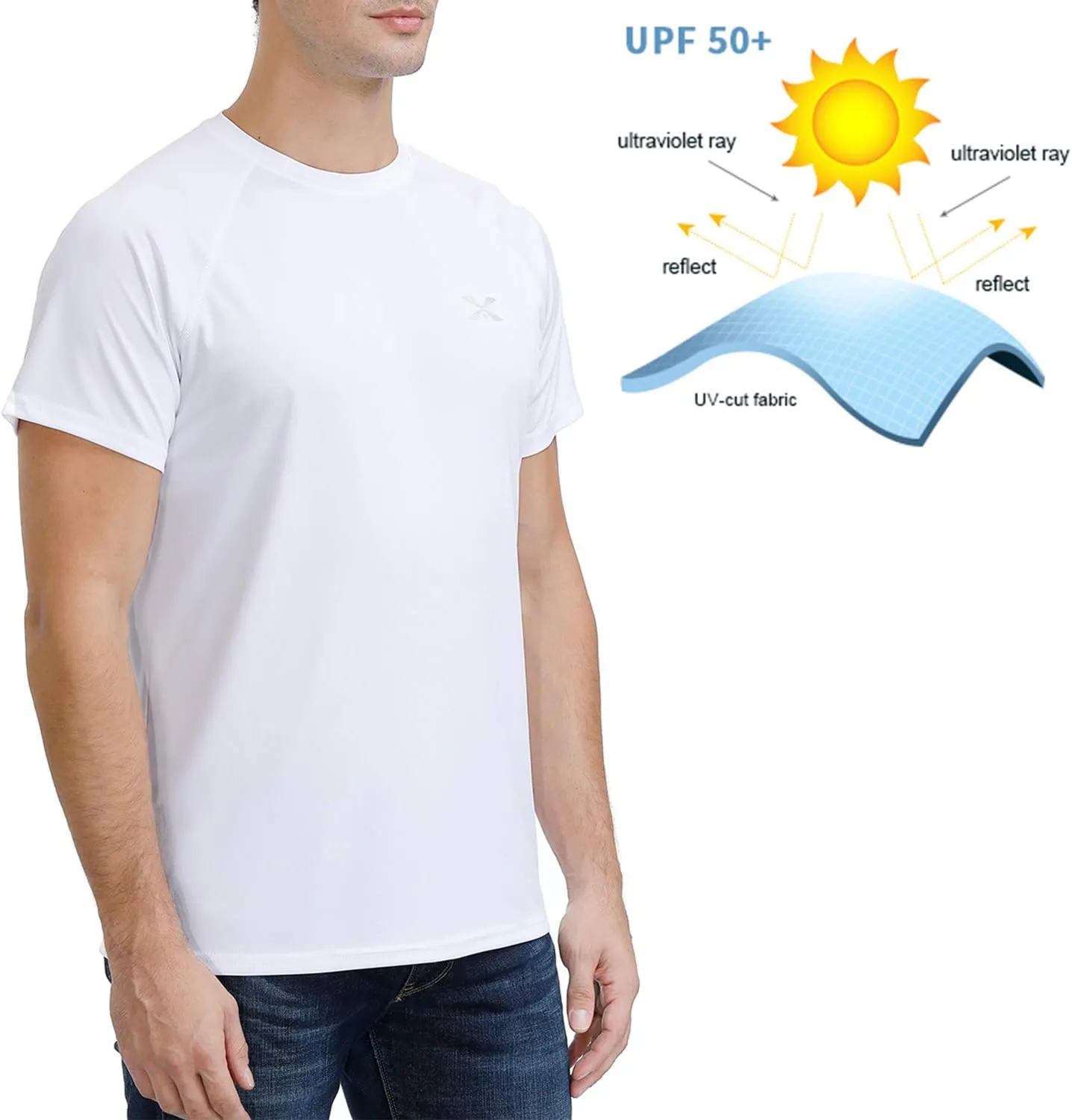 Short Sleeve Outdoor Performance morality administrator quarter diameter obscure T-Shirt Quick Dry Crew UPF 50  Athletic Running Workout Fishing Top Shirts Mens 