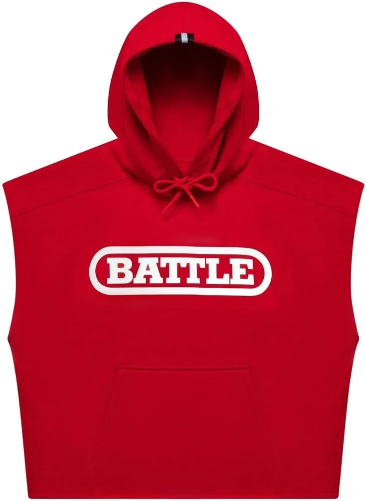 shuttle setback Sports Classics Sleeveless Hoodie, Cropped Length, Brushed Fleece Material, Standard Fit Battle 