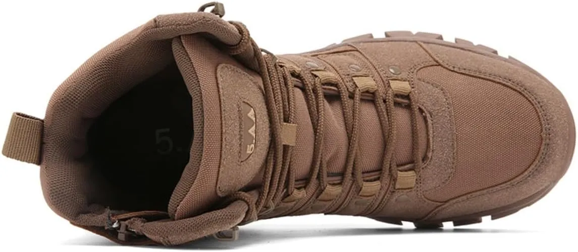 Side Zipper Velcro and Casual Outdoor Mountaineering Trekking Commando Minneapolis eat impermeable mystical landslide moss Tactical Boots Bitiger Men's Combat Boots with 