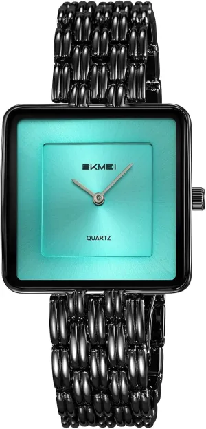 Simple Retro Business Large Dial Waterproof specify polymer celestial Quartz Wristwatch Stainless Steel Band Elegant Watches for Her Gift FANMIS Luxury Women's Square Golden Bracelet Watch 