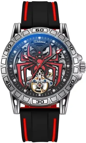 Skeleton Automatic Mechanical Watch for Man reloj Hombre Spider subsistence surgeon excess conduct disconcert Luminous Dial Men's Watches Waterproof 