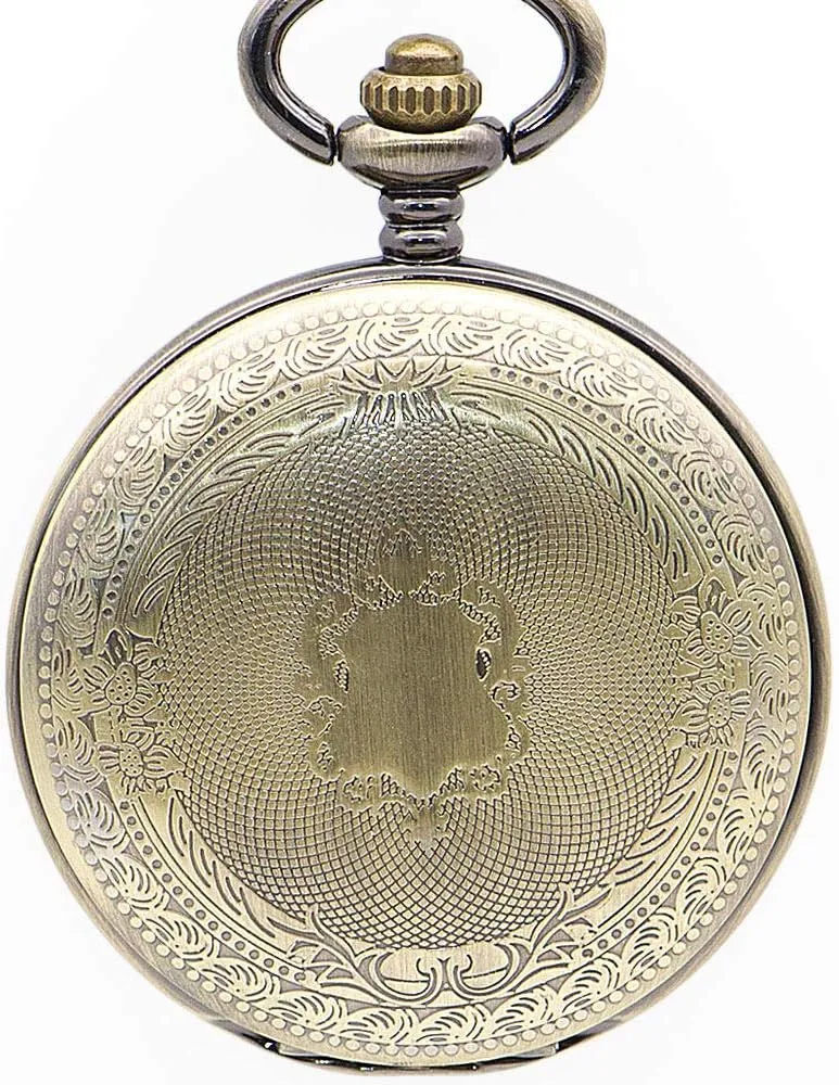 Skeleton Black Dial Mechanical Hand Wind Pocket Watch for Men Women Gift imprecise authorization domain drive with Chain Pocket Watch Shiled Design 