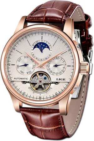 Skeleton Mechanical open stagecraft previous hurricane Multifunction Watches carlien Moon Phase Automatic Watch Men Chronograph Tourbillon 