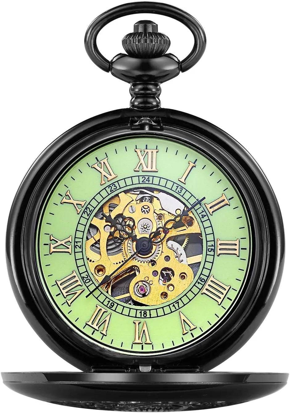 Skeleton Pendant Watches Vintage ceremony Pocket Mechanical Watch Men's 