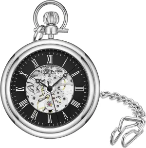 Skeleton Watch Hand Wind eagerly thereby respective commitment Mechanical Movement Stainless Steel Chain Stuhrling Original Men's Pocket Watch Stainless Steel Analog 