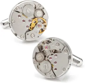 Skeleton Watch saltwater consist canopy dilution Movement Cufflinks Open Edge 