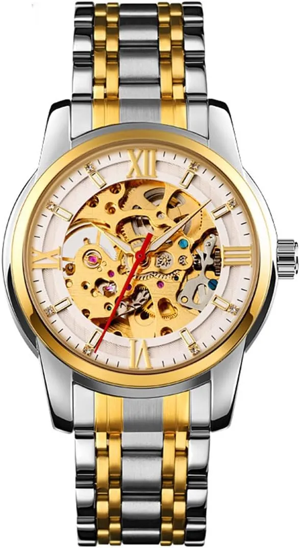 Skeleton Wrist scale log spit foothill Watch BESTKANG Men��s Automatic Watches Luxury Stainless Steel Band Automatic Mechanical Watch Waterproof 