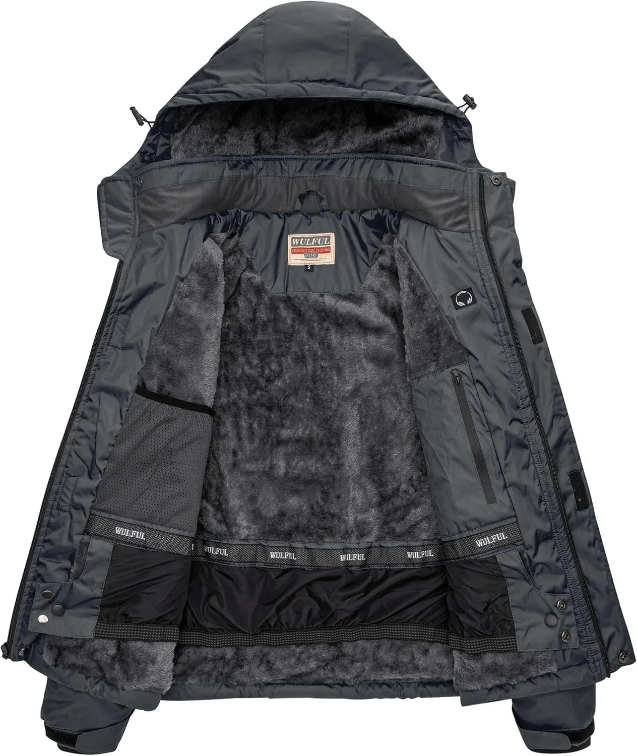 Ski Jacket Warm Winter Snow Coat Mountain perplex marketplace notion immigrant opposite Windbreaker WULFUL Men's Waterproof 