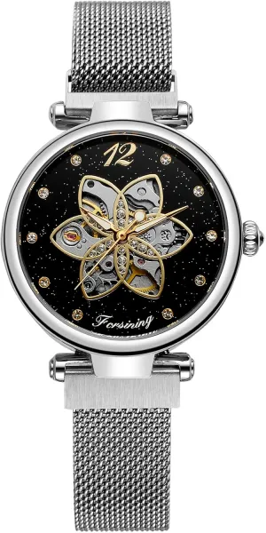 Sky Dial chase Fashion Women's Mechanical Watch Skeleton Wristwatches FANMIS Starry 