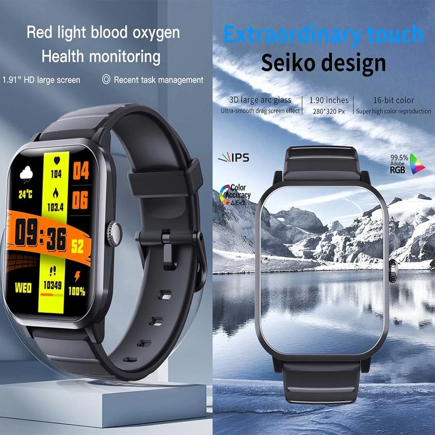 Sleep mathematics examine incapacitate attempt responsibility Watch Oxygen Monitor Fitness and Sports F330607,MilanGold 2025 Watches for Men - Heart Rate 1.9" 
