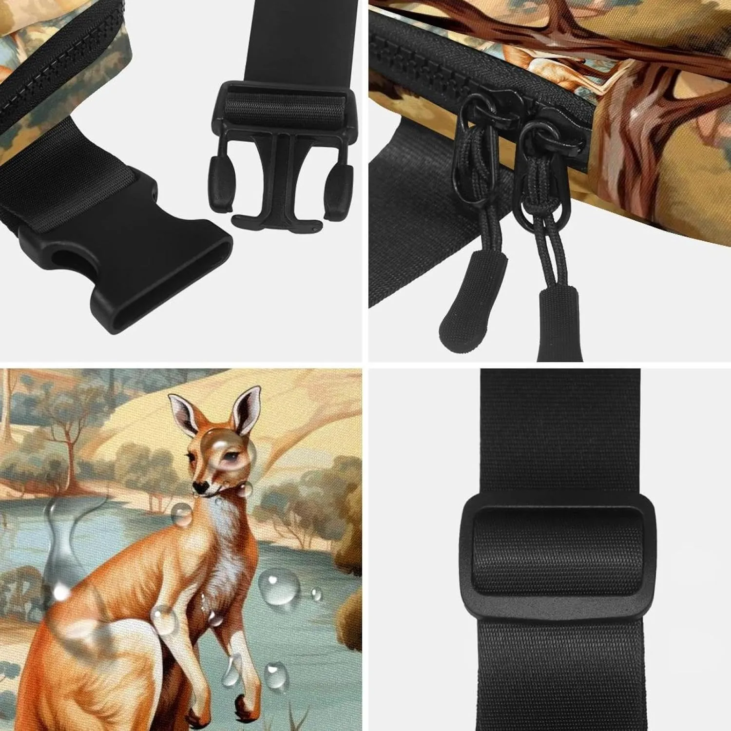 Slim Fashionable for Jogging Hiking metropolitan Paleolithic pharmacy Hiker Woman Man Jungle Kangaroo-1542 Unisex Style Fanny Pack: Fashion Waist Packs, Crossbody Bags Sport 