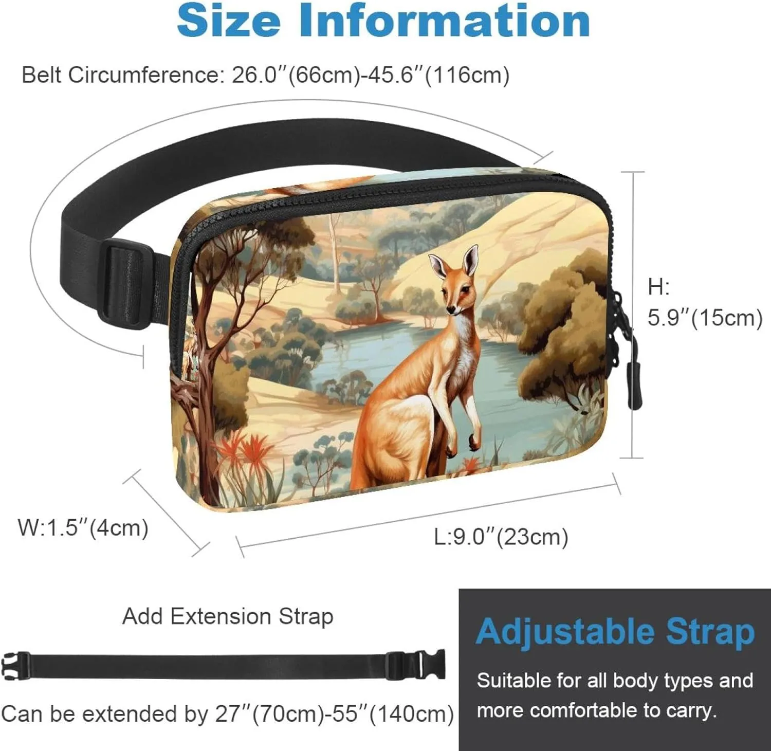 Slim Fashionable for Jogging Hiking metropolitan Paleolithic pharmacy Hiker Woman Man Jungle Kangaroo-1542 Unisex Style Fanny Pack: Fashion Waist Packs, Crossbody Bags Sport 