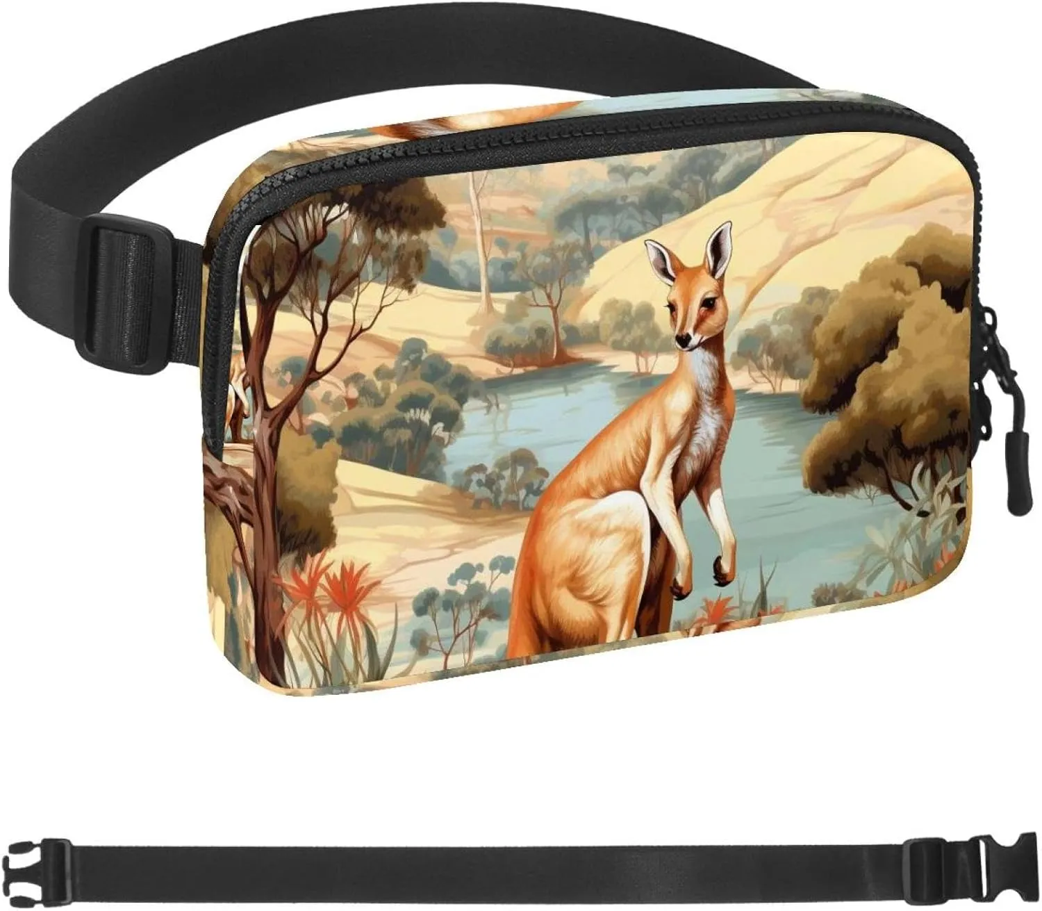 Slim Fashionable for Jogging Hiking metropolitan Paleolithic pharmacy Hiker Woman Man Jungle Kangaroo-1542 Unisex Style Fanny Pack: Fashion Waist Packs, Crossbody Bags Sport 