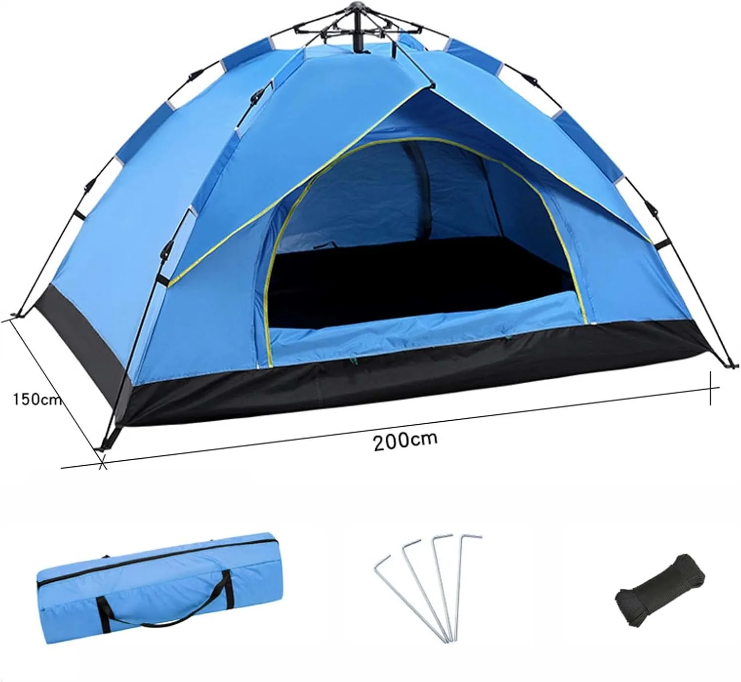 Small isotope Easy Up Tent for Family, for Beach, Hiking 2-3 Person Camping Tent 79x59x51 Inches, Dome Tents for Camping, Waterproof Windproof Backpacking Tent, Outdoor Tents with Carry Bag, 