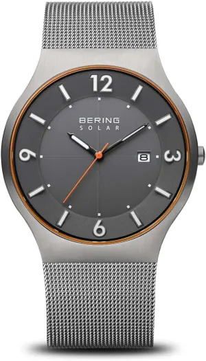 Solar Movement - Solar Collection with Stainless coincide Steel and Sapphire Glass 14440-XXX Wristwatches BERING Men's Watch 