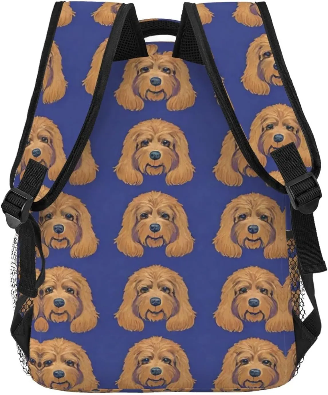 Sport Backpack Rucksack With Smooth Zippers Golden Doodle Dog Art angle Rucksack Polyester Anti-Theft Multipurpose Carry On Bag Large Capacity Travel and 