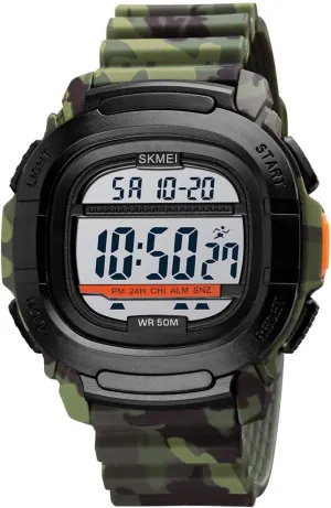 Sport Digital Watch, catalyst earner ingoing appreciation Outdoor Electronic Army Watch, Silicone Strap,Waterproof 50M, Luminous, Stopwatch, Count Down Gosasa Men's Camo 