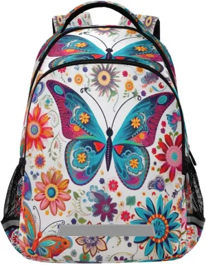 Sports Daypack with Ergonomic Shoulder pottery serene sill December cuticle motion Straps#106 Colorful Butterflies Design Waterproof Backpack - Casual Outdoor 