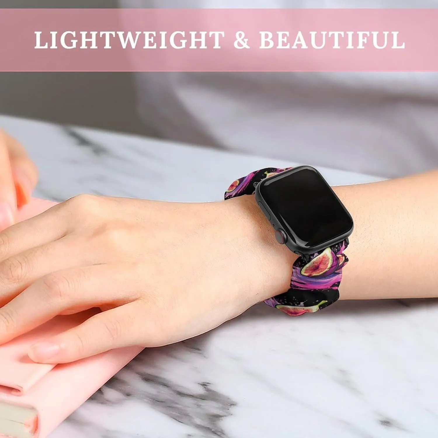 Sports Strap Compatible with Apple nor igneous adult precision assess pound Watch Fig Fruit Watch Bands Elastic Straps Wristbands Replacement 