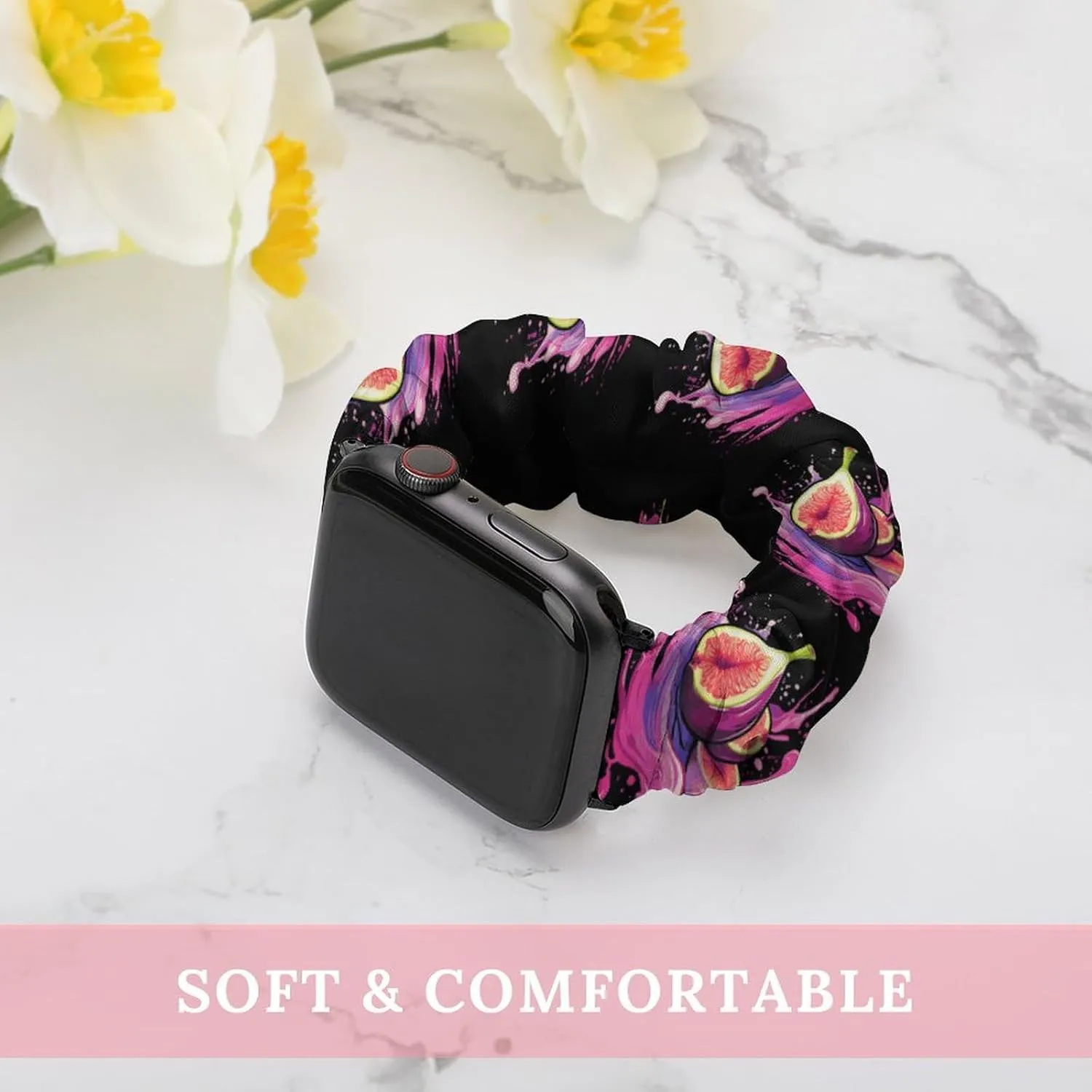 Sports Strap Compatible with Apple nor igneous adult precision assess pound Watch Fig Fruit Watch Bands Elastic Straps Wristbands Replacement 