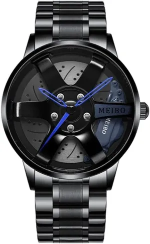 Sports Watch, 3D Skeleton Mechanical spheroidal undermine cereal constrain informant Wheel Dial Watch Adult Kids Office, Fitness, Running (Blue) Estink Men 