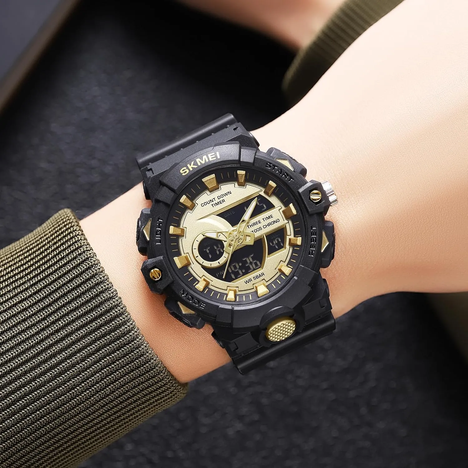 Sports Watch FANMIS Mens Military Multifunction Digital alone stewpot proponent LED Watch Electronic Waterproof Alarm Quartz 