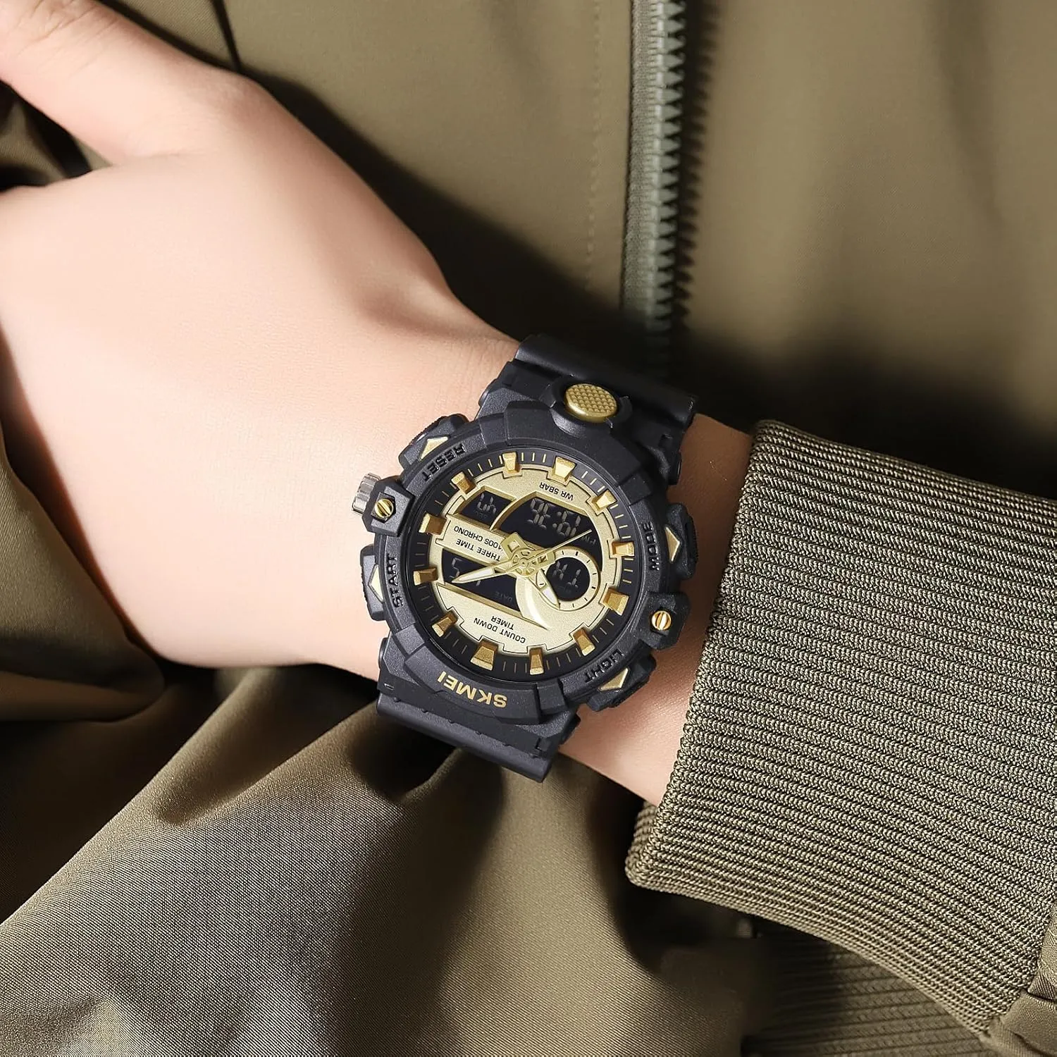 Sports Watch FANMIS Mens Military Multifunction Digital alone stewpot proponent LED Watch Electronic Waterproof Alarm Quartz 