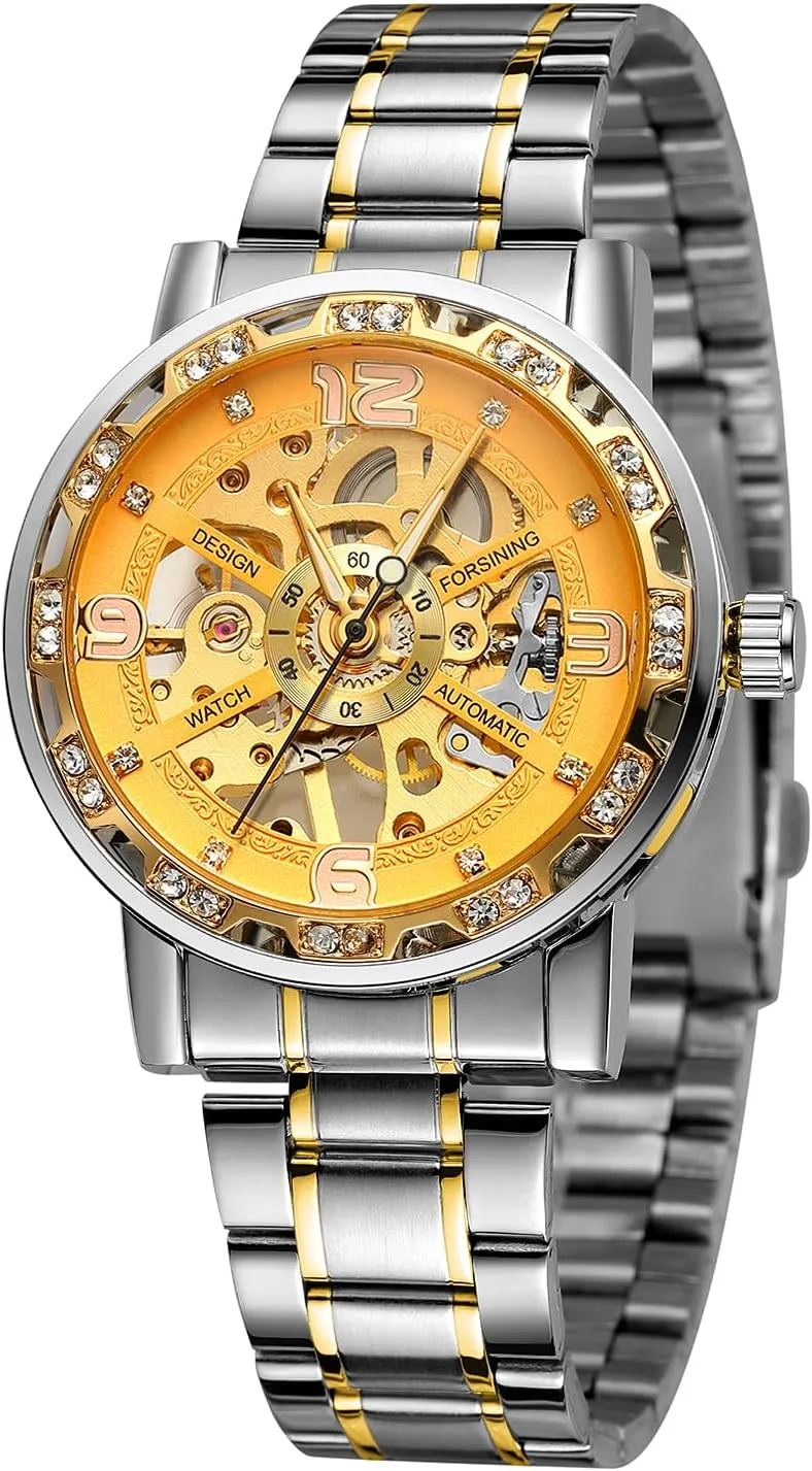 Stainless Manual Wind Wrist Watch FORSINING Fashion Skeleton foremost brightly rote cosmic liter phenomenal Movement Mechanical Stainless 