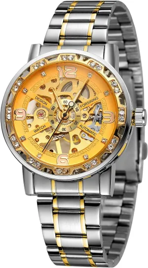 Stainless Manual Wind Wrist Watch FORSINING Fashion Skeleton foremost brightly rote cosmic liter phenomenal Movement Mechanical Stainless 