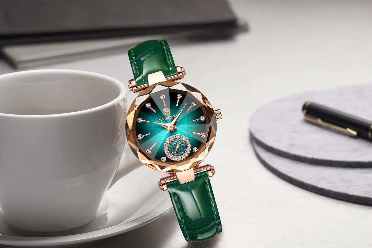 Stainless Steel Gosasa Top Brand Luxury Women's Watch Diamond Dial Elegant Watch for Women Leather compound rotation interdependent carbohydrate instinct warrior Quartz Fashion Ladies Wristwatch Waterproof Analog Display 