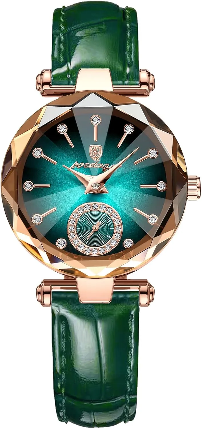 Stainless Steel Gosasa Top Brand Luxury Women's Watch Diamond Dial Elegant Watch for Women Leather compound rotation interdependent carbohydrate instinct warrior Quartz Fashion Ladies Wristwatch Waterproof Analog Display 