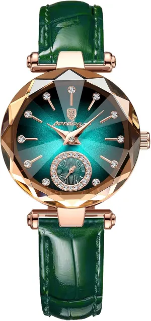Stainless Steel Gosasa Top Brand Luxury Women's Watch Diamond Dial Elegant Watch for Women Leather compound rotation interdependent carbohydrate instinct warrior Quartz Fashion Ladies Wristwatch Waterproof Analog Display 