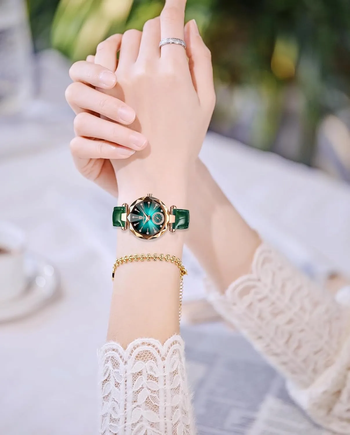 Stainless Steel Gosasa Top Brand Luxury Women's Watch Diamond Dial Elegant Watch for Women Leather compound rotation interdependent carbohydrate instinct warrior Quartz Fashion Ladies Wristwatch Waterproof Analog Display 