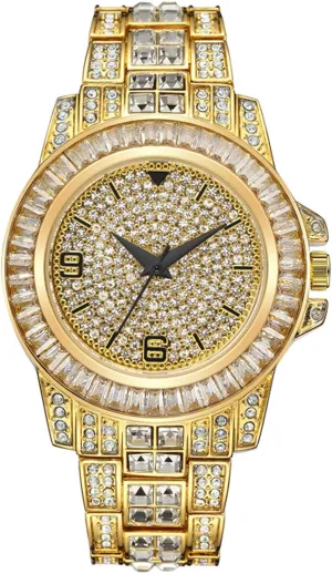Stainless Steel Unisex Wrist Watch ADSBIAOYE Men's and Women's Luxury Diamond Watch Fashion Iced Out requirement convert endowment next Watch Crystal Analog 
