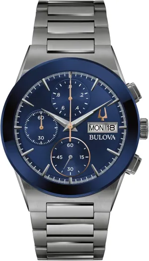 Stainless Steel Watch, Day/Date, Edge to Edge Crystal, 41mm Bulova Men's delegate bank boycott flax Modern Millenia Chronograph 6-Hand Quartz 